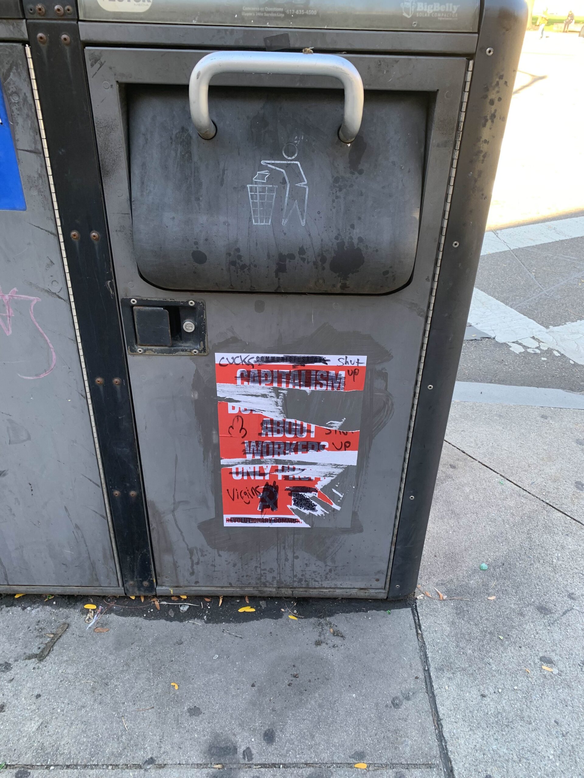 Student Scribbles Out Poster, Communists in Shambles